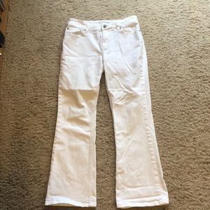 Chico’s .5 White Denim 5 Pocket Platinum Jean